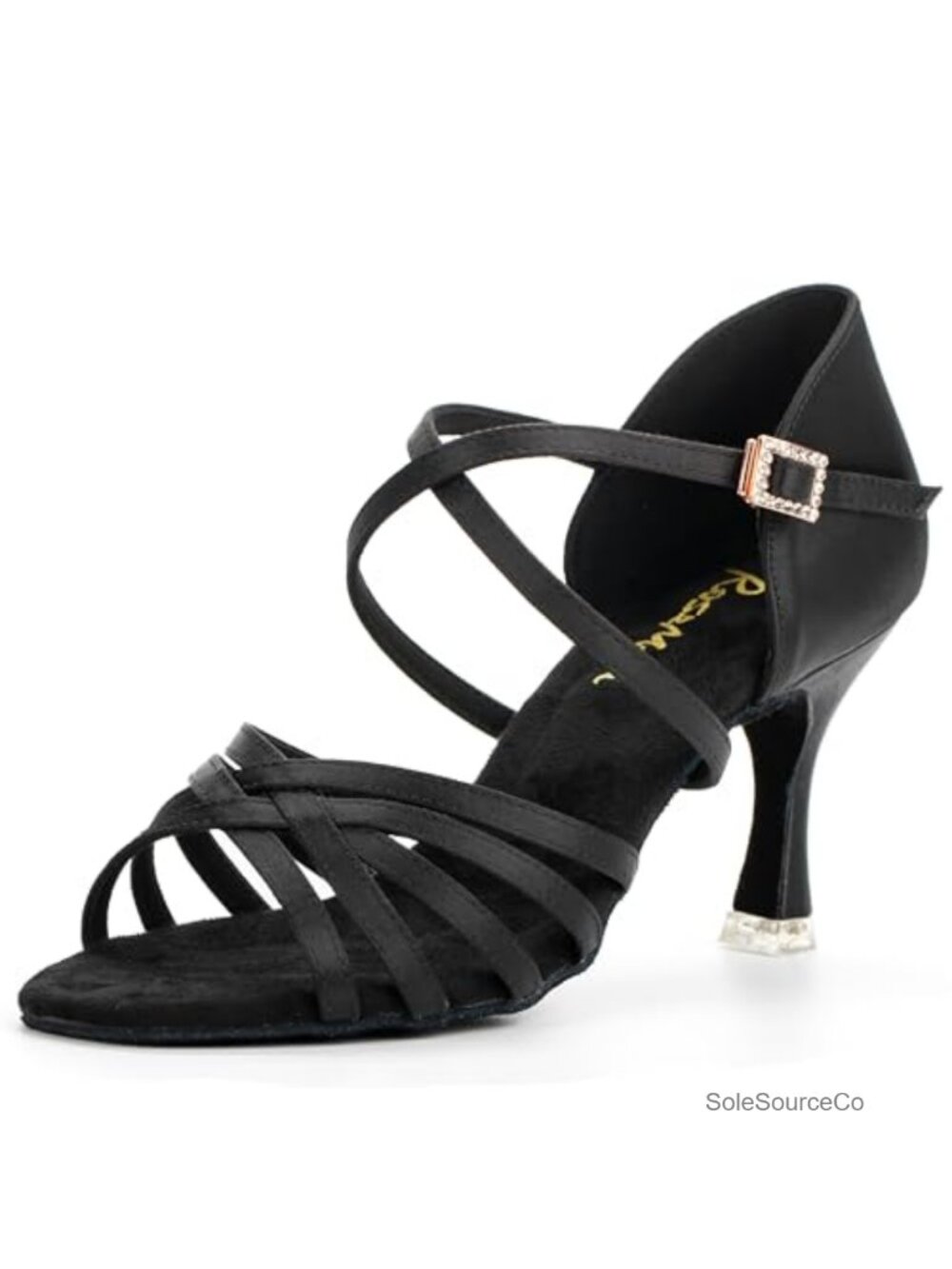 3" Heel Satin Salsa Ballroom Dance Shoes Women's Practice
